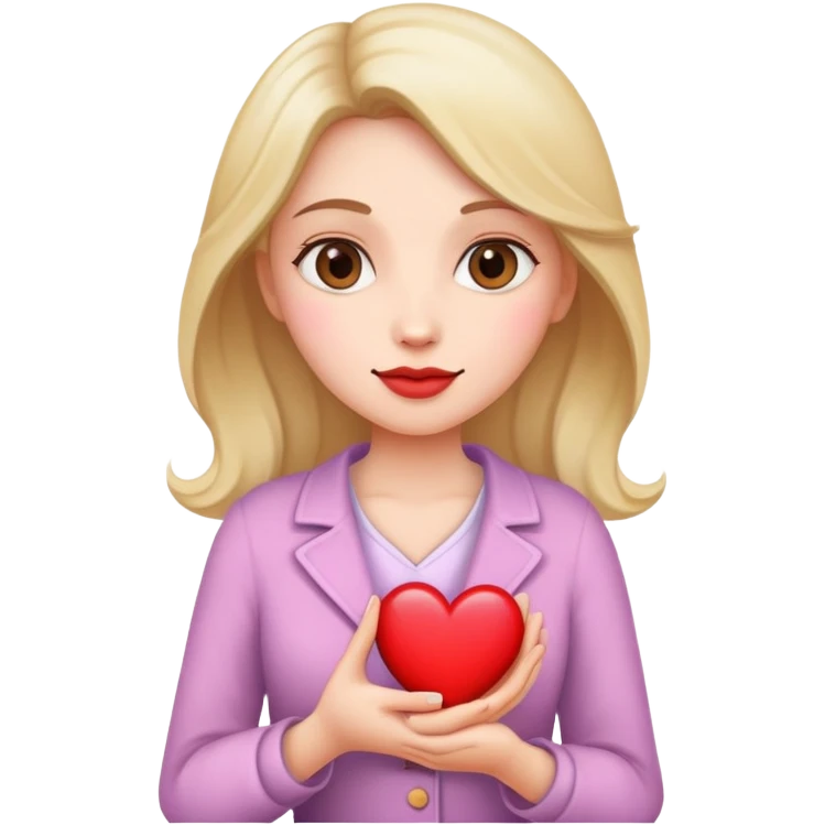 Lady with heart emoji