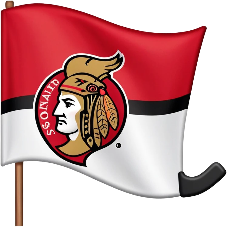 Ottawa Senators Hockey Flag emoji
