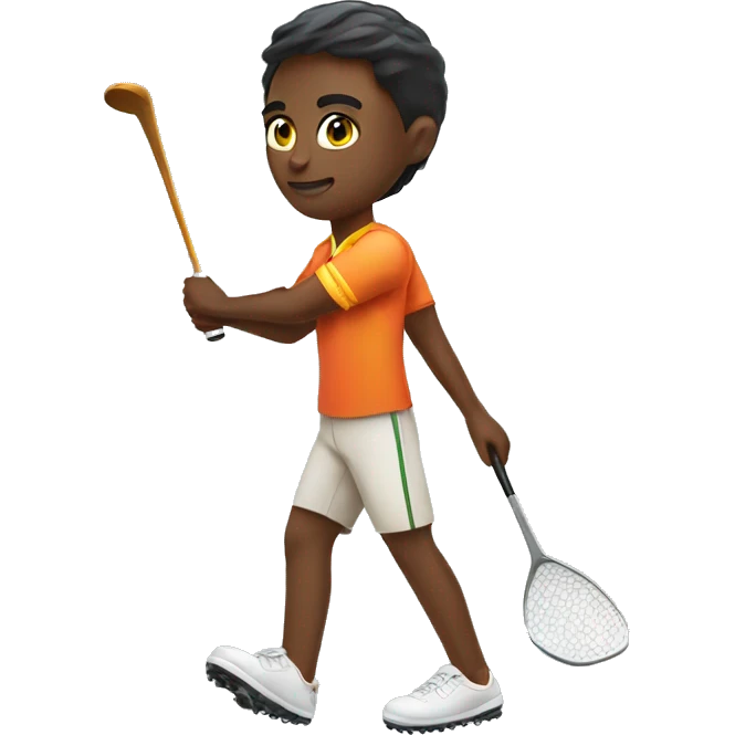 summer olympics boy golfing emoji
