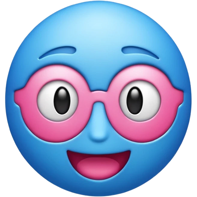 Emoji azul e rosa emoji