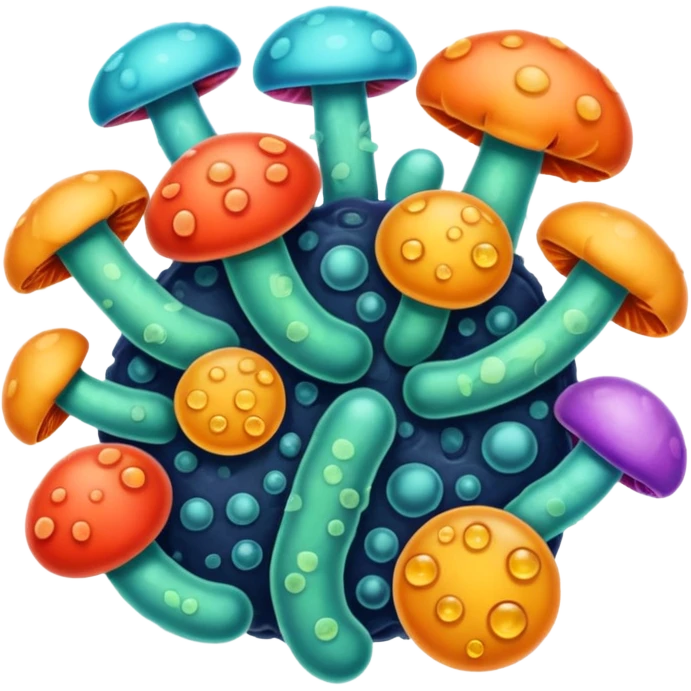 bacteria and fungi emoji