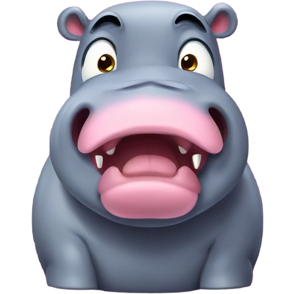 Hippo in such shock emoji