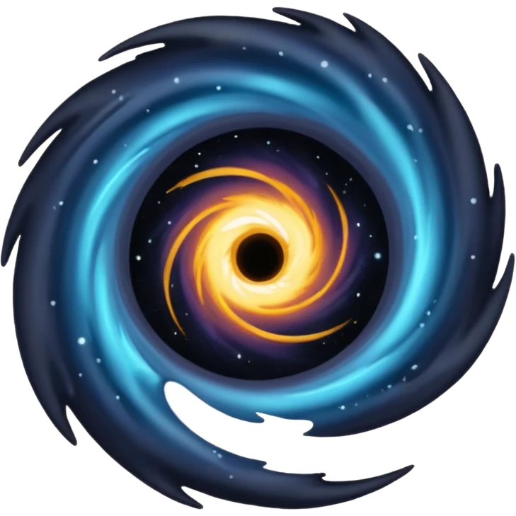 black hole, cosmic vortex emoji