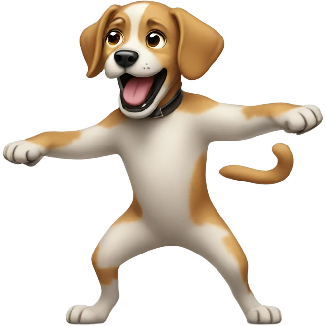 Dog dancing emoji