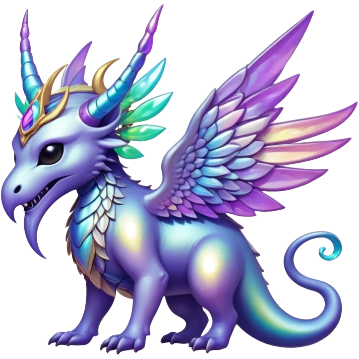 Epic divine complex detailed iridescent aesthetic-scenery-Fakémon-creature emoji