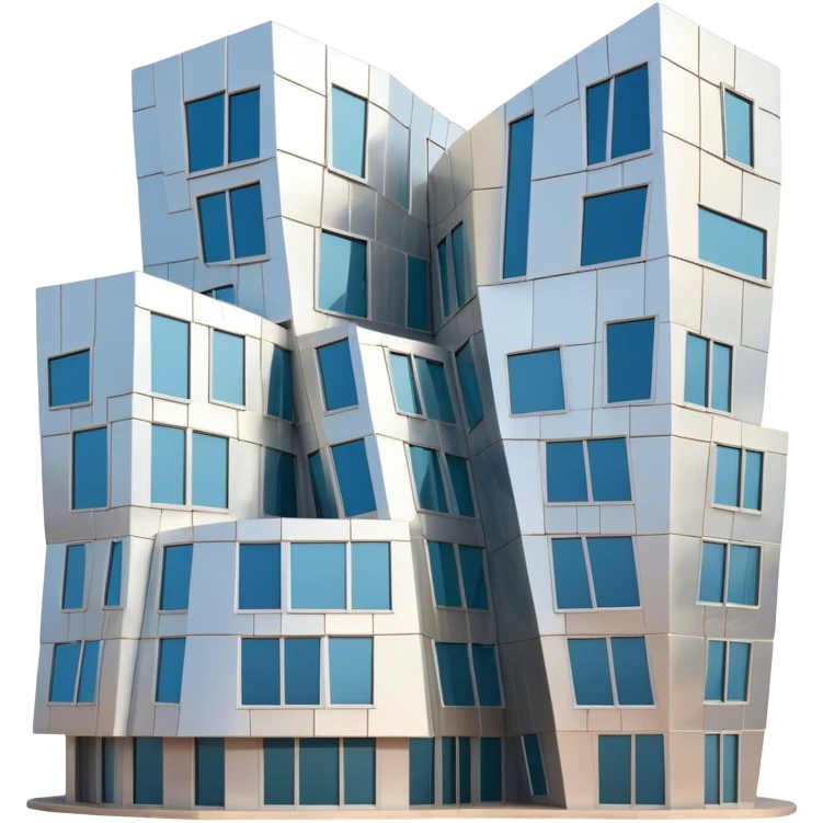 Excited Frank Gehry building emoji