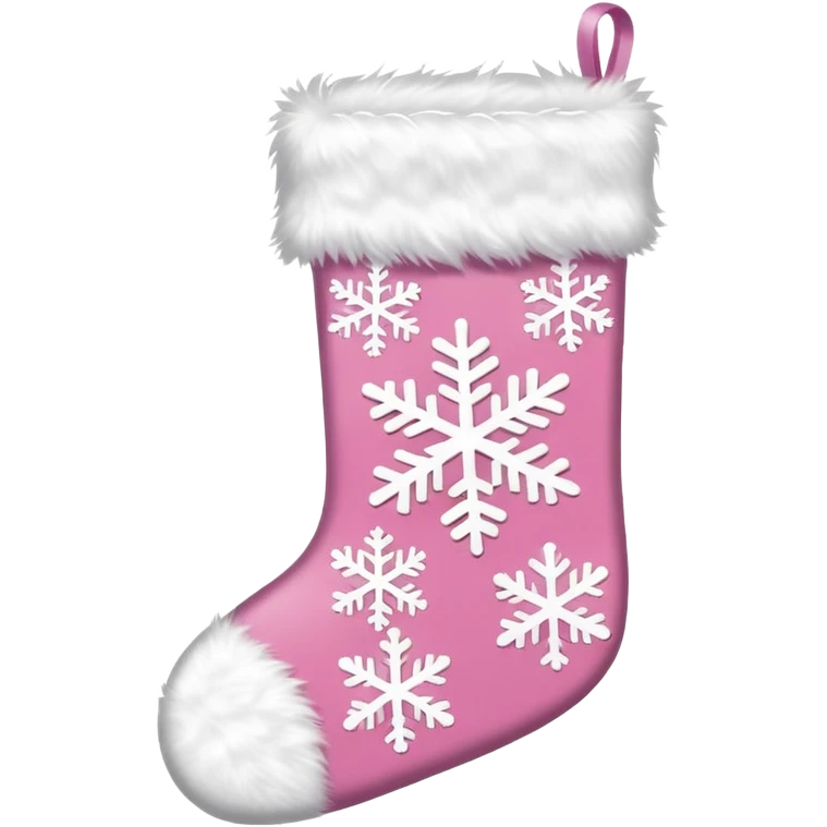 White and pink Christmas emoji