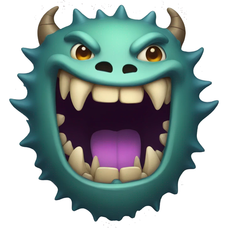 A monster with sharp teeth emoji