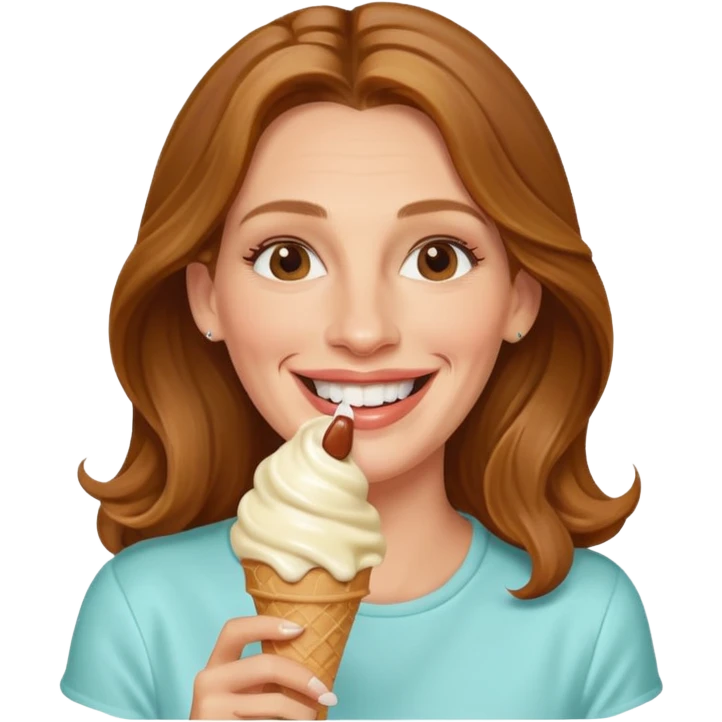 Julia Roberts eating ice cream emoji