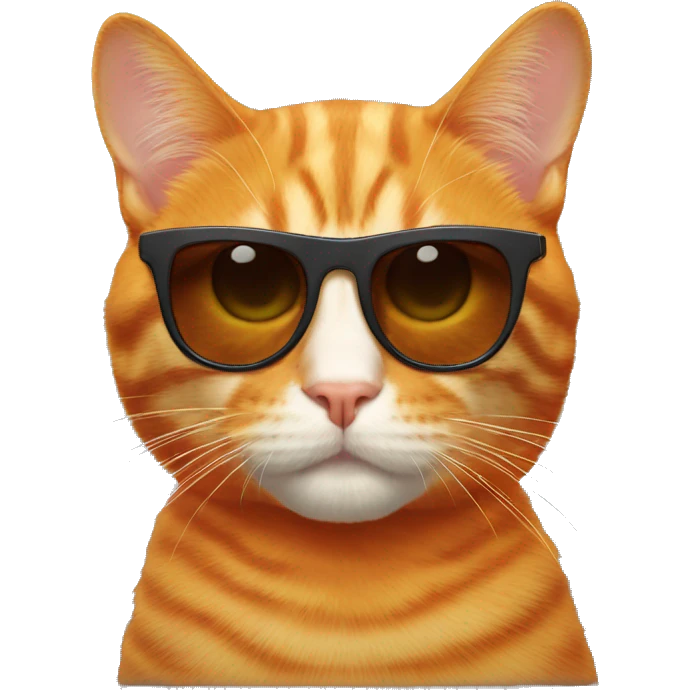 orange cat with sunglasses emoji