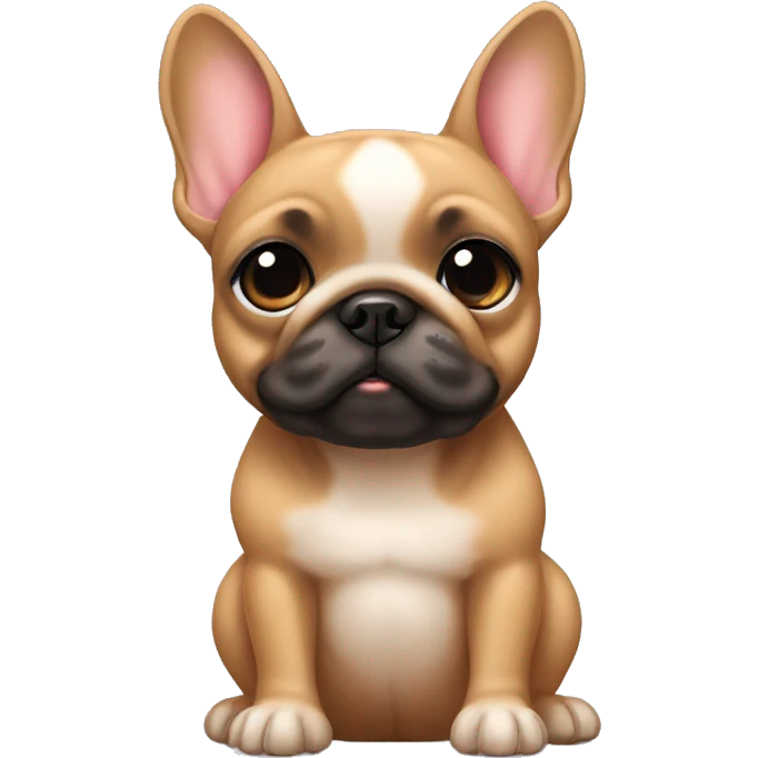 Fawn frenchie sitting emoji