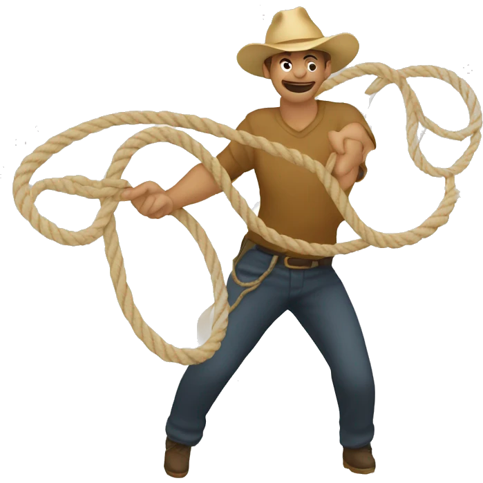 Lasso rope twirling emoji