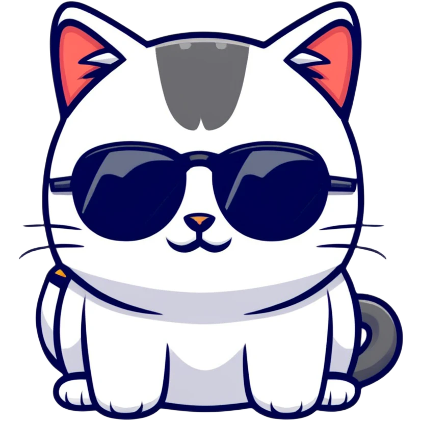 Cat with sunglasses emoji