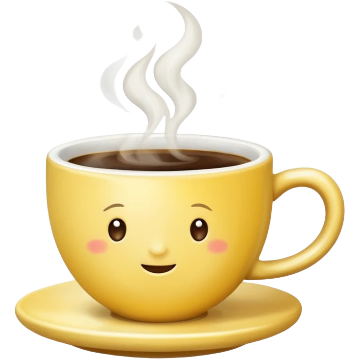 Pale lemon cup of coffee emoji