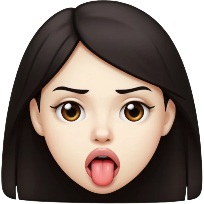 Quelqun qui tire la langue et regarde mal emoji