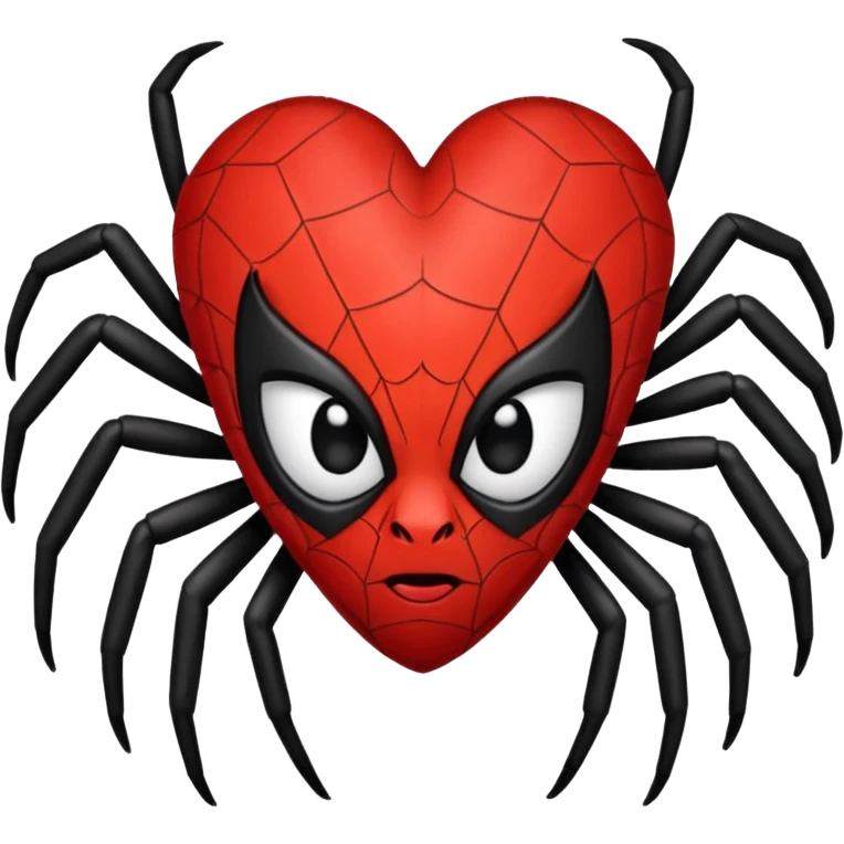 face spider in love with hart emoji