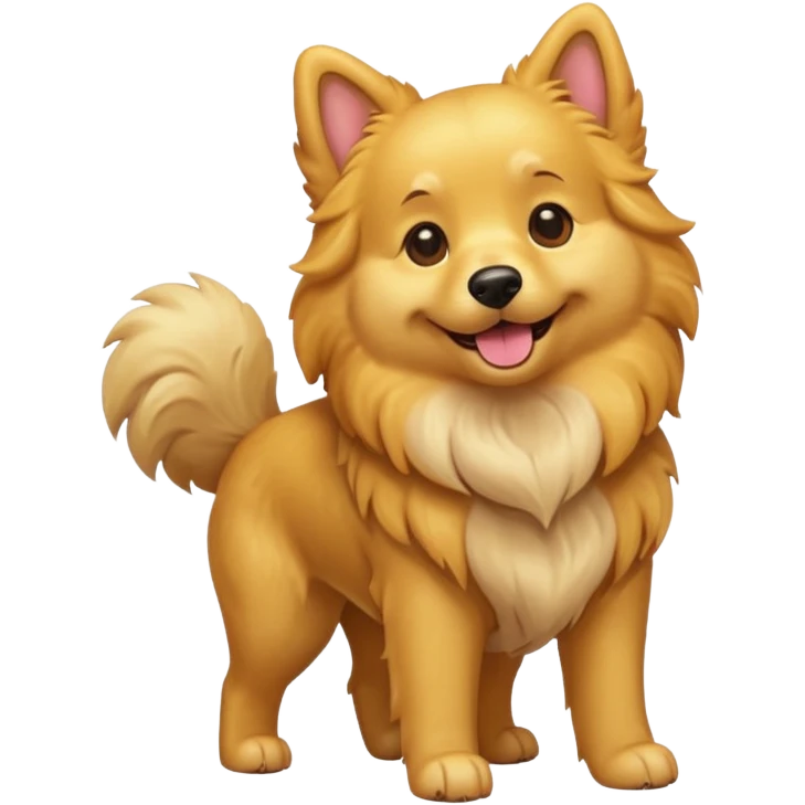 full body of golden dog emoji