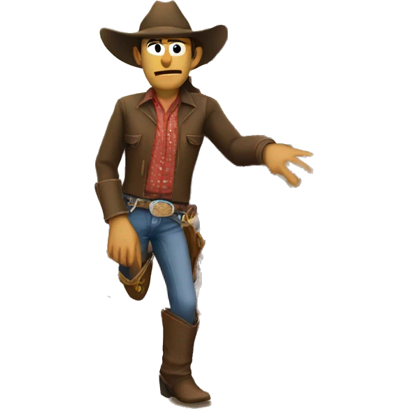 Imagine a cowboy in front of a broken door emoji