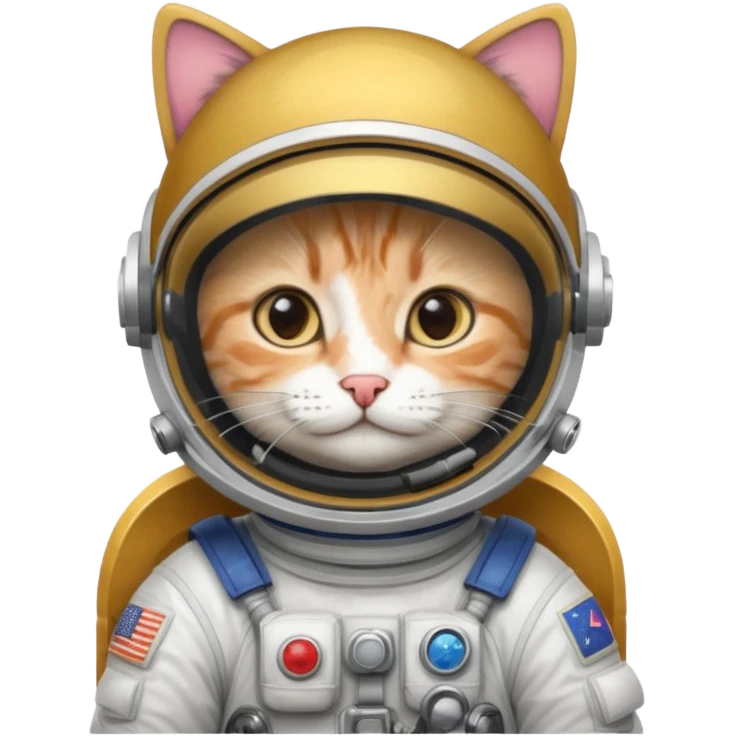 closed Astronaut rides cat emoji