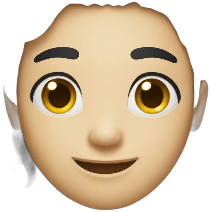 With a wink and long black hair  emoji