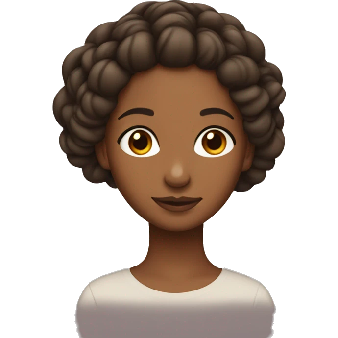 brown girl with a two strand twist hairstyle emoji