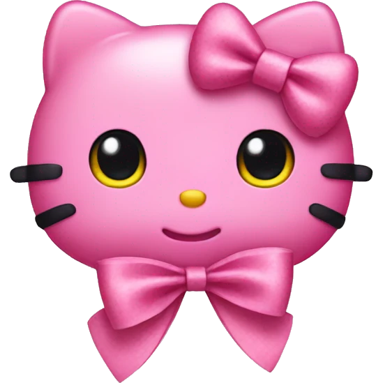 Hello kitty pink bow emoji