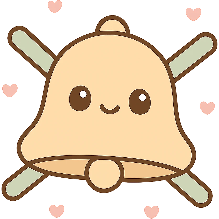 notification bell, crossed, beige, no text emoji