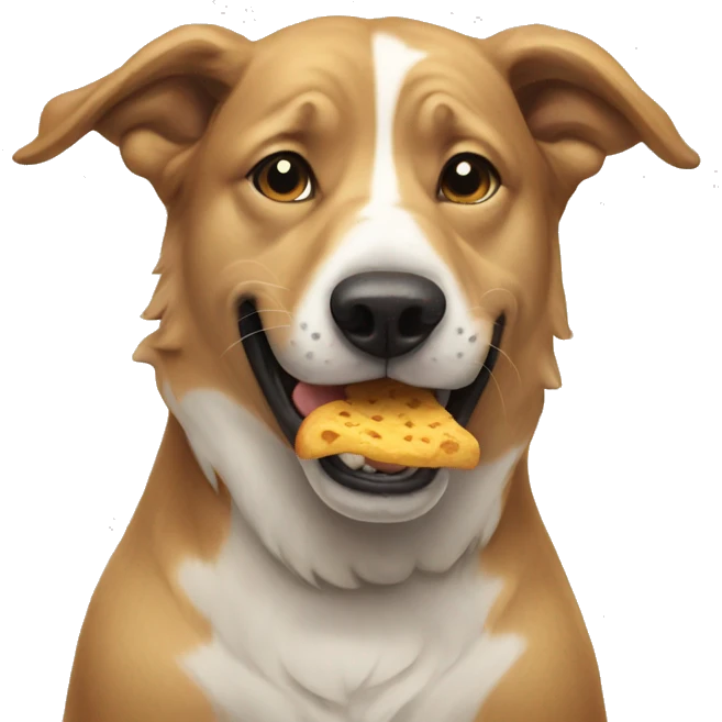 Dog eating  emoji