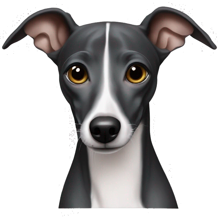 Black Italian greyhound emoji