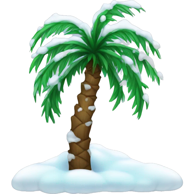 palm tree with snow emoji