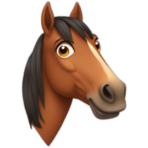 horse but annoyed emoji