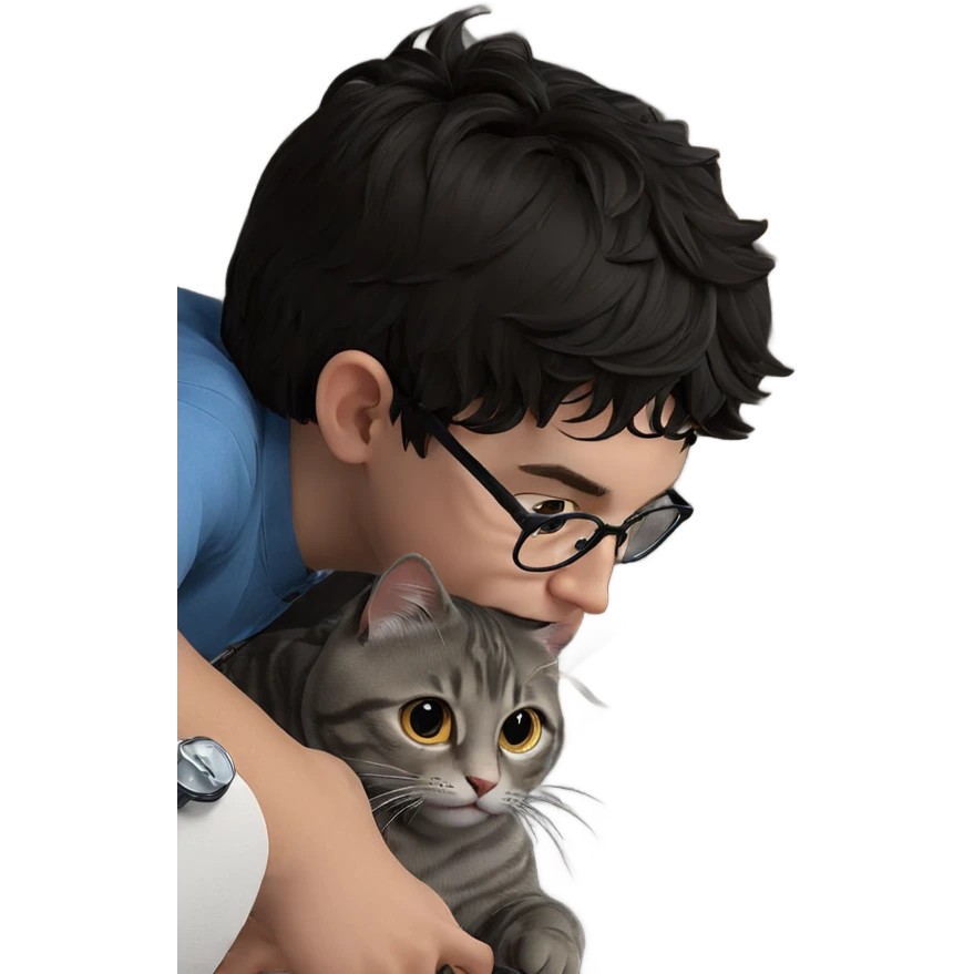 boy with cat and glasses emoji