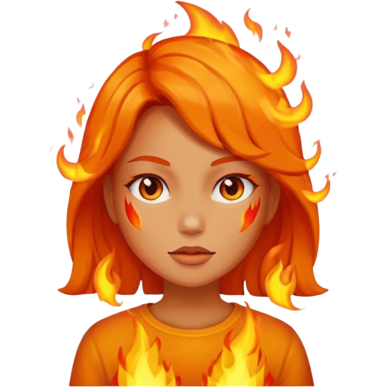 Girl on fire  emoji