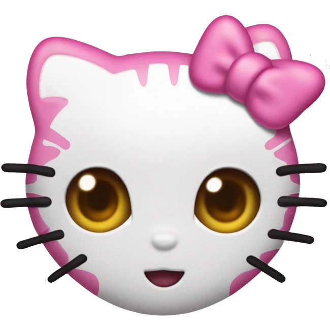 Hello kitty pink heart eyes  emoji