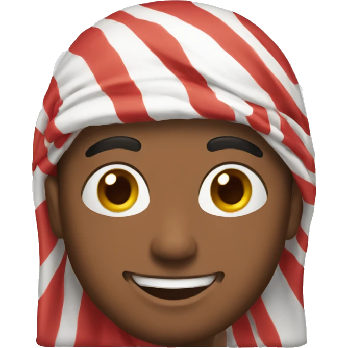 an arabian bro with red-white headscarf smiling emoji