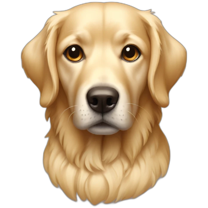 Chien golden emoji