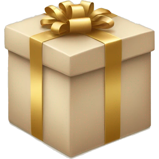 aesthetic beige and gold christmas GIFTBOX emoji