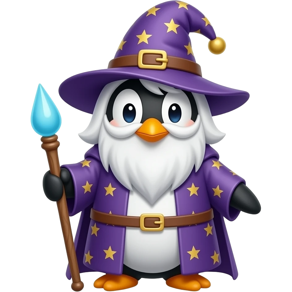 Penguin Wizard emoji