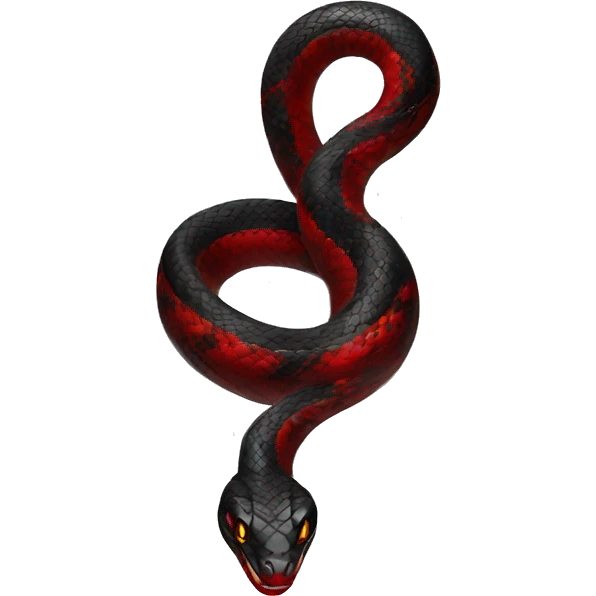 Black and red gothic snake emoji