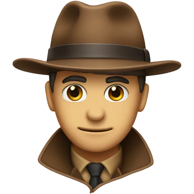 brown detective hat emoji