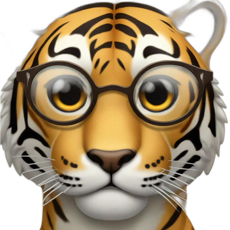 tigre con gafas  emoji