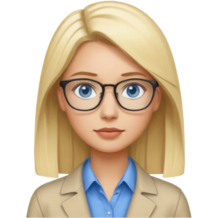 Blonde avec yeux bleus qui est architecte , cheveux lisses emoji
