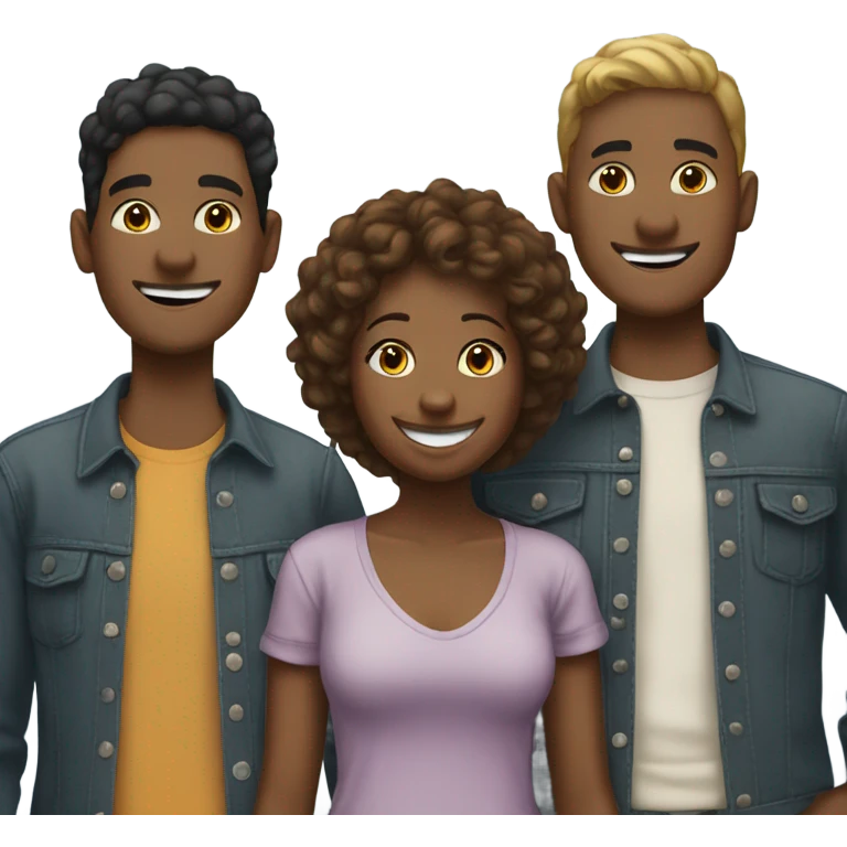 three friends emoji