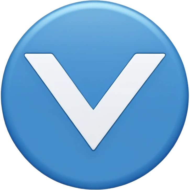 Circulo azul con una ✓ en el medio de color blanco  emoji