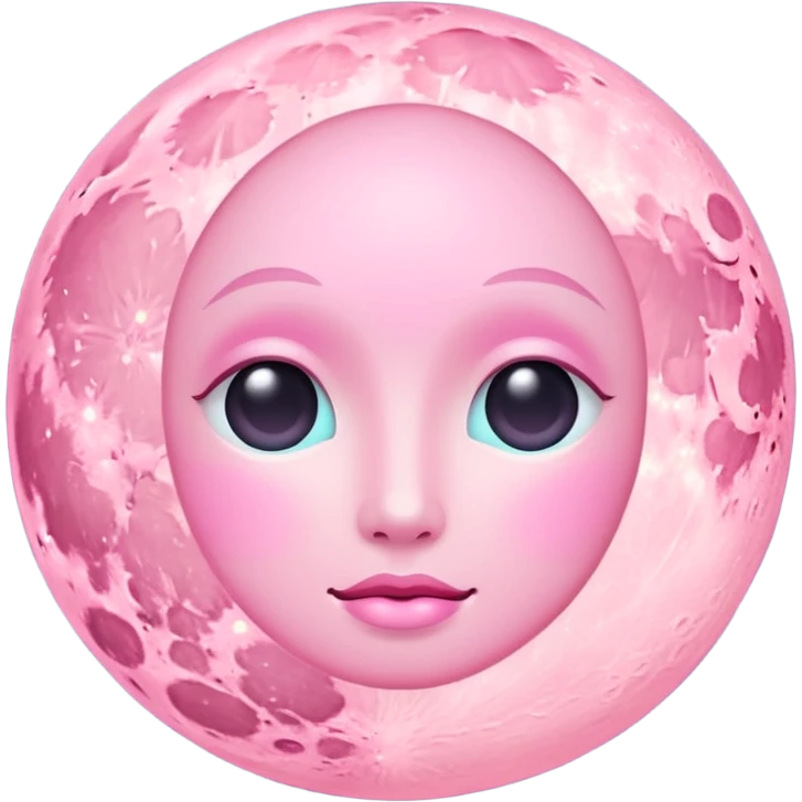 pastel pink moon emoji