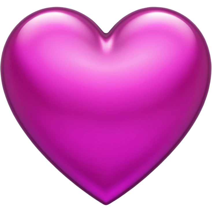 heart with a metallic magenta finish emoji