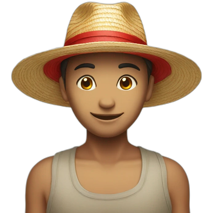 straw hat red line emoji