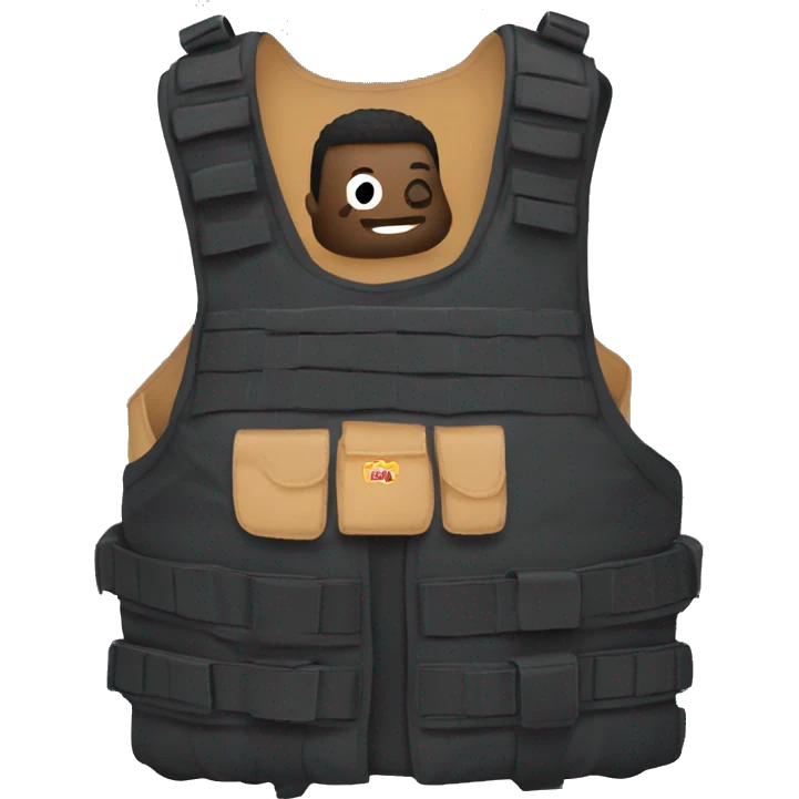 black bulletproof vest donda emoji