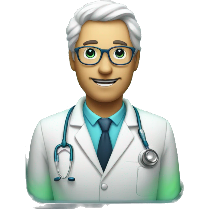 plaque doctor with neon elements emoji