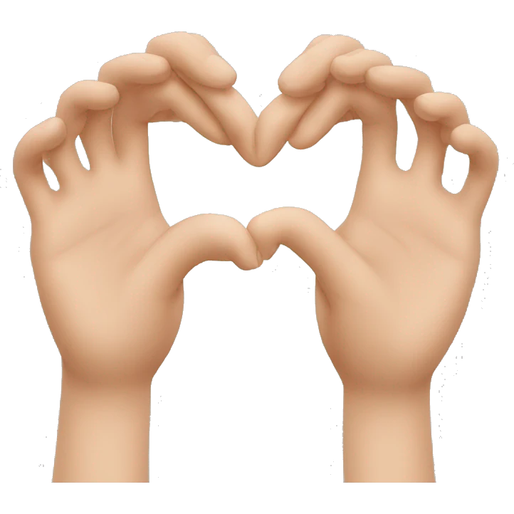 Two hand heart  emoji